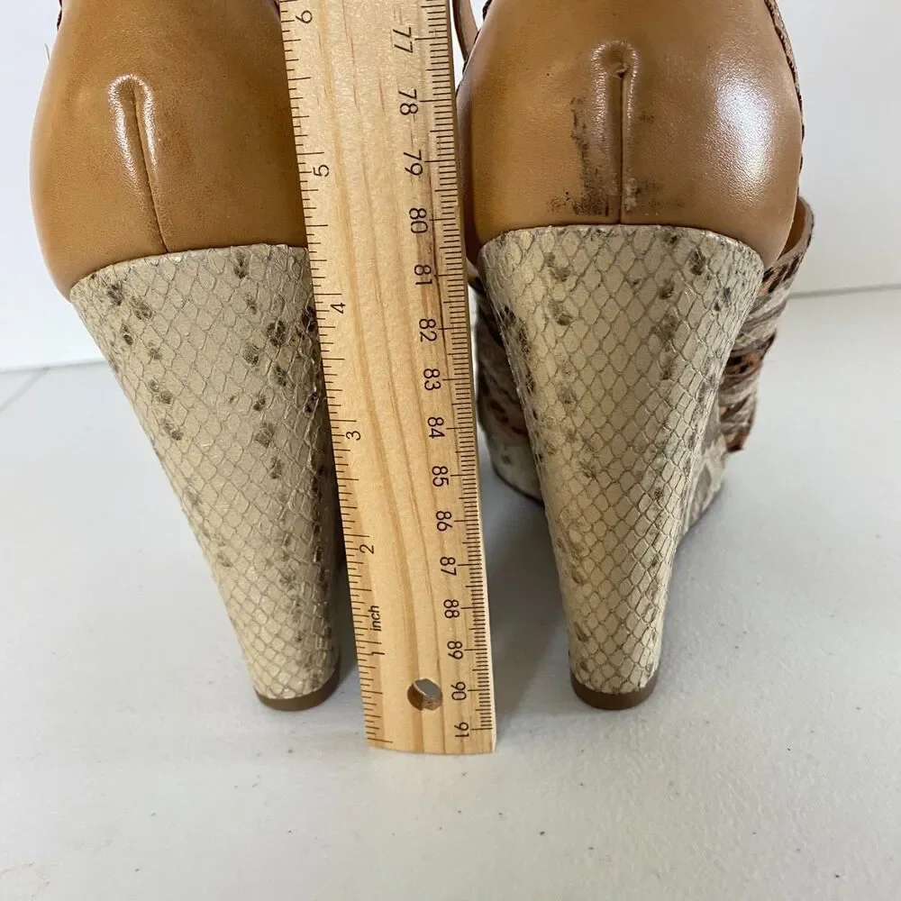 Cole Haan‎ Air Minka Wedge Sandals size 10B Brown